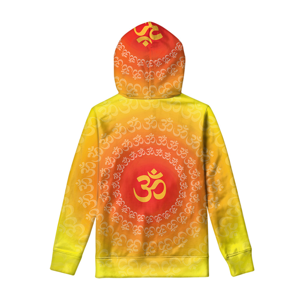 Indian Om Sign Print Pullover Hoodie