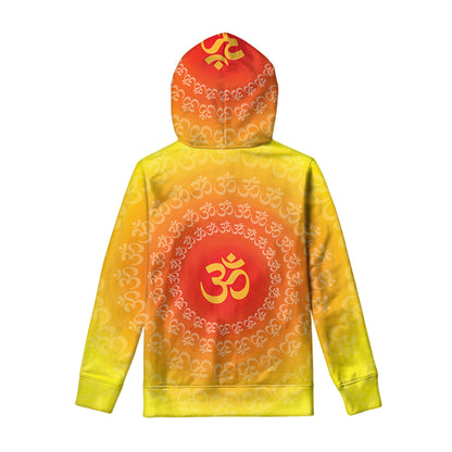 Indian Om Sign Print Pullover Hoodie