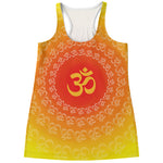 Indian Om Sign Print Women's Racerback Tank Top