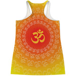 Indian Om Sign Print Women's Racerback Tank Top