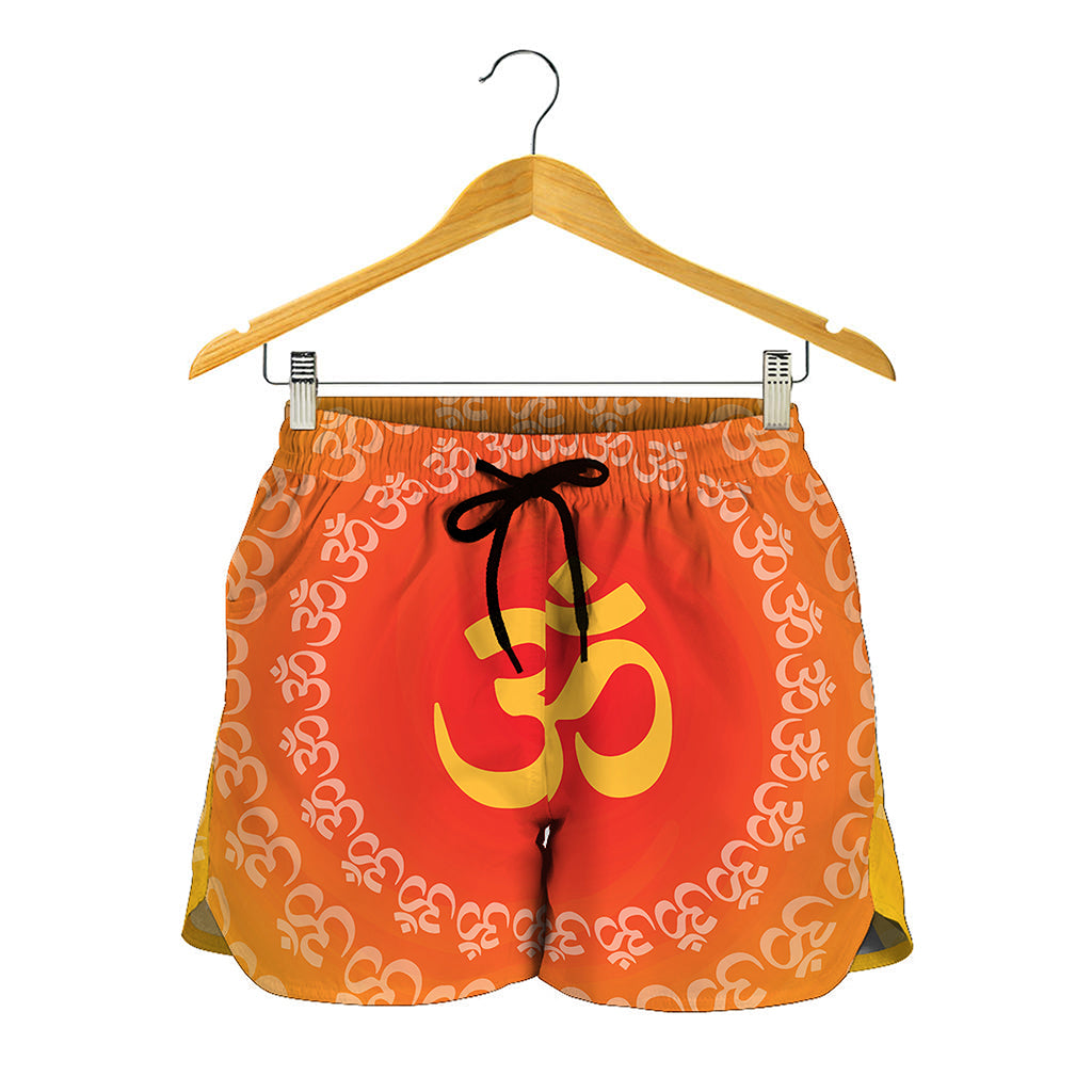 Indian Om Sign Print Women's Shorts