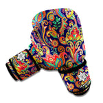 Indian Paisley Pattern Print Boxing Gloves