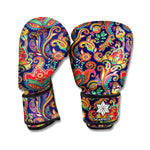 Indian Paisley Pattern Print Boxing Gloves