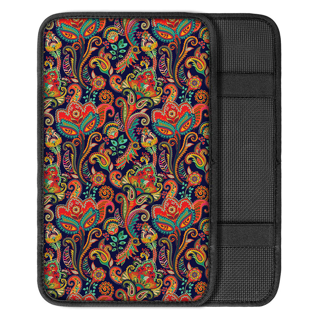 Indian Paisley Pattern Print Car Center Console Cover