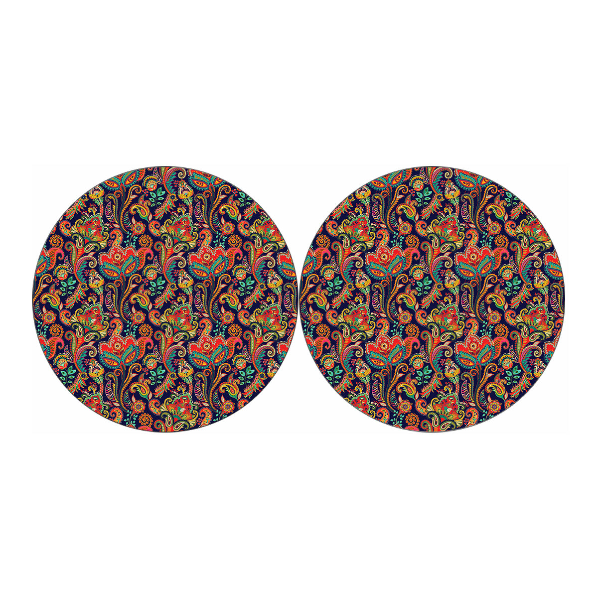 Indian Paisley Pattern Print Car Coasters