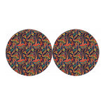 Indian Paisley Pattern Print Car Coasters