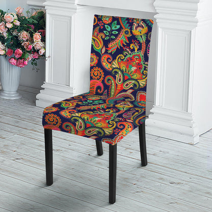 Indian Paisley Pattern Print Dining Chair Slipcover