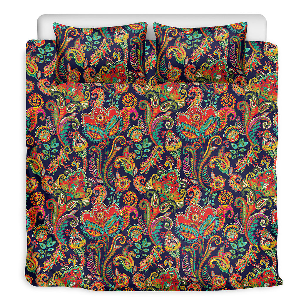 Indian Paisley Pattern Print Duvet Cover Bedding Set