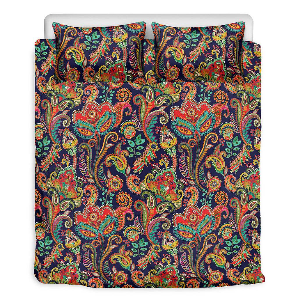 Indian Paisley Pattern Print Duvet Cover Bedding Set