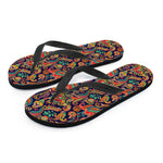 Indian Paisley Pattern Print Flip Flops