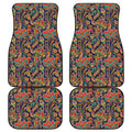 Indian Paisley Pattern Print Front and Back Car Floor Mats
