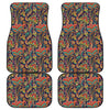Indian Paisley Pattern Print Front and Back Car Floor Mats