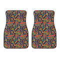 Indian Paisley Pattern Print Front Car Floor Mats