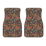 Indian Paisley Pattern Print Front Car Floor Mats
