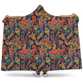 Indian Paisley Pattern Print Hooded Blanket