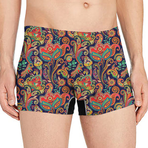 Indian Paisley Pattern Print Men's Boxer Briefs