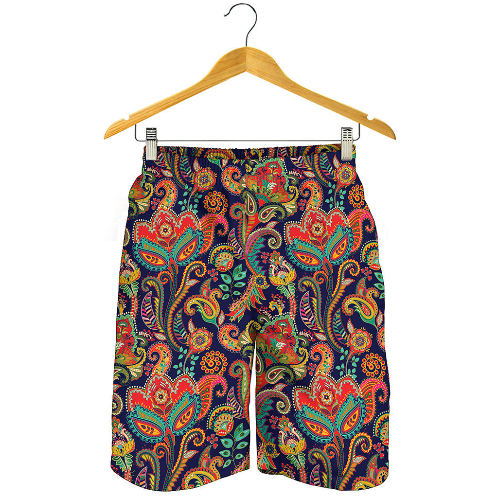 Indian Paisley Pattern Print Men's Shorts
