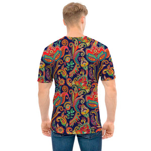 Indian Paisley Pattern Print Men's T-Shirt