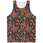 Indian Paisley Pattern Print Men's Tank Top
