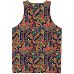 Indian Paisley Pattern Print Men's Tank Top