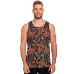 Indian Paisley Pattern Print Men's Tank Top