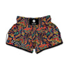 Indian Paisley Pattern Print Muay Thai Boxing Shorts