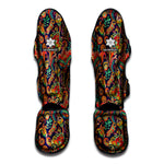 Indian Paisley Pattern Print Muay Thai Shin Guard