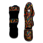 Indian Paisley Pattern Print Muay Thai Shin Guard