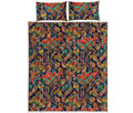 Indian Paisley Pattern Print Quilt Bed Set