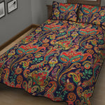 Indian Paisley Pattern Print Quilt Bed Set
