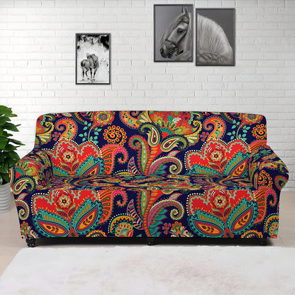 Indian Paisley Pattern Print Sofa Cover