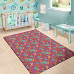 Indian Patchwork Pattern Print Area Rug