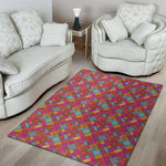 Indian Patchwork Pattern Print Area Rug