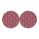 Indian Patchwork Pattern Print Car Coasters