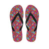 Indian Patchwork Pattern Print Flip Flops