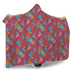 Indian Patchwork Pattern Print Hooded Blanket