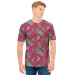 Indian Patchwork Pattern Print Men's T-Shirt