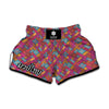 Indian Patchwork Pattern Print Muay Thai Boxing Shorts