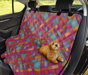 Indian Patchwork Pattern Print Pet Car Back Seat Cover