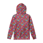 Indian Patchwork Pattern Print Pullover Hoodie