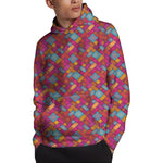 Indian Patchwork Pattern Print Pullover Hoodie