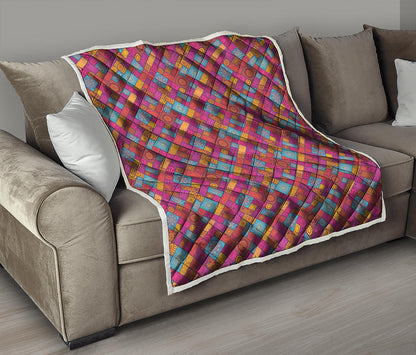 Indian Patchwork Pattern Print Quilt