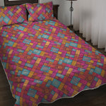 Indian Patchwork Pattern Print Quilt Bed Set