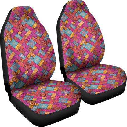 Indian Patchwork Pattern Print Universal Fit Car Seat Covers