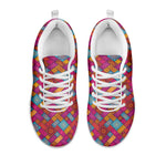 Indian Patchwork Pattern Print White Sneakers