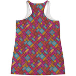 Indian Patchwork Pattern Print Women's Racerback Tank Top