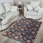 Indian Rose Paisley Pattern Print Area Rug