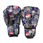 Indian Rose Paisley Pattern Print Boxing Gloves