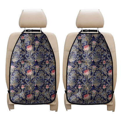 Indian Rose Paisley Pattern Print Car Seat Organizers