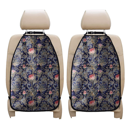 Indian Rose Paisley Pattern Print Car Seat Organizers
